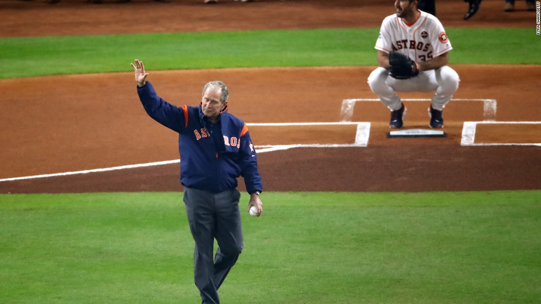 Bush 41, 43 throw ceremonial pitch at World Series CNNPolitics