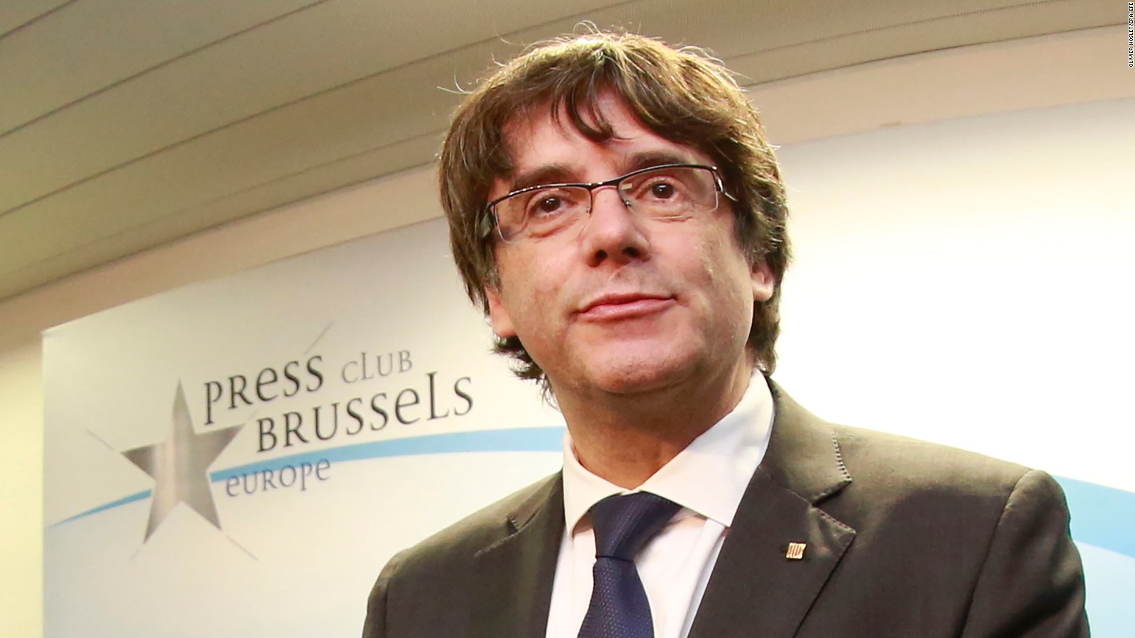 Deposed Catalan President Carles Puigdemont in Brussels on Tuesday.