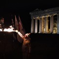 Dimosthenis Tampakos olympic flame parthenon acropolis hill athens pyeongchang 2018