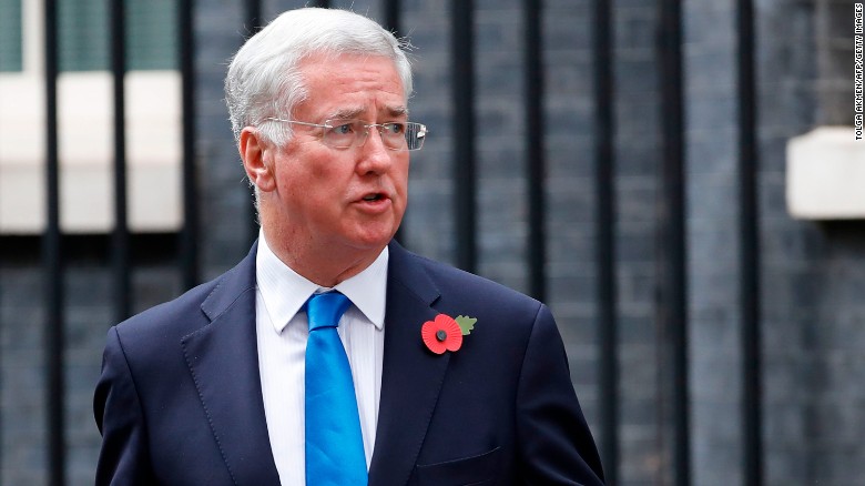 Michael Fallon resigned from his position as defense minister last week.