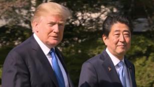 North Korea and Trade lead Trump-Abe talks 