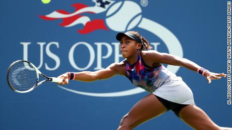 Gauff in action at last year's US Open. 