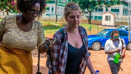 Martha O&#39;Donovan arrives at Harare Magistrate&#39;s Court on November 4.
