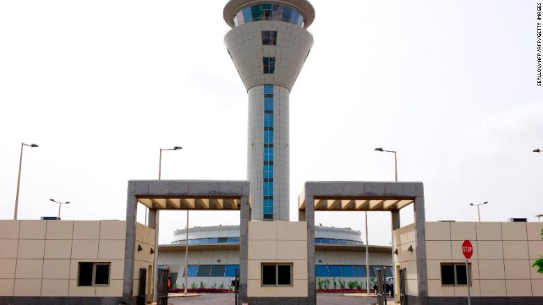 The entrance of Blaise Diagne International Airport (AIBD) in Diass, around 40km from the Senegalese capital Dakar. &lt;br /&gt;&lt;br /&gt;The $575 million megaproject will be among the largest airports in Africa when it opens on December 7. 