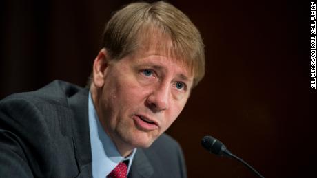 UNITED STATES - JULY 15: Consumer Financial Protection Bureau Director Richard Cordray testifies during the Senate Banking, Housing and Urban Affairs Committee hearing on the CFPB&#39;s semi-annual report to Congress on Wednesday, July 15, 2015. (Photo By Bill Clark/CQ Roll Call) (CQ Roll Call via AP Images)