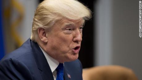 US President Donald Trump makes a statement at the White House in Washington, DC, on November 28, 2017.