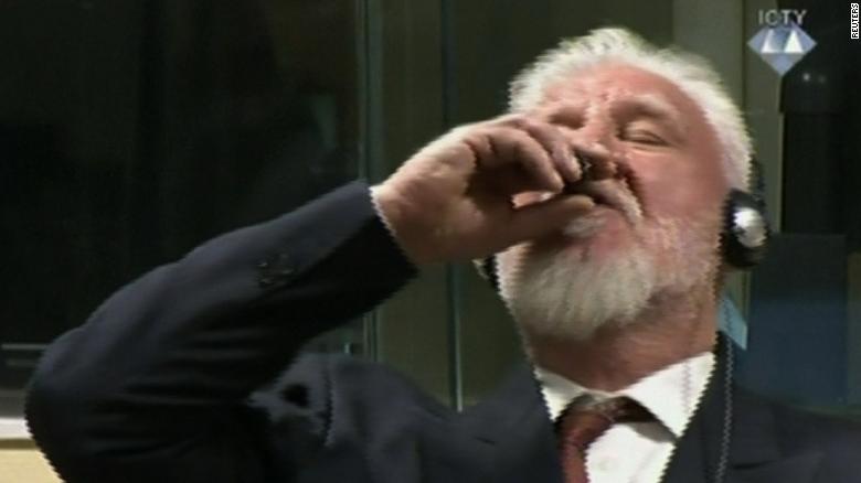 Bosnian War Criminal Dies After Swallowing Poison In Court Cnn 