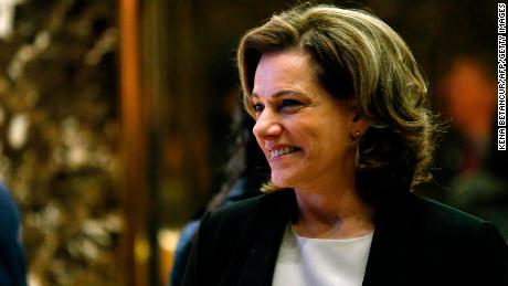 KT McFarland, President-elect Donald Trump&#39;s selection to be deputy national security adviser, steps off the elevator after meetings at Trump Tower on December 5, 2016 in New York.