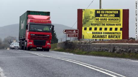 Traffic crosses the border into Northern Ireland from the Irish Republic near Dundalk.