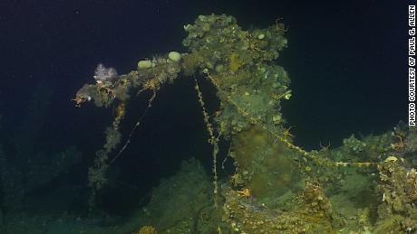 Machine gun on the USS Ward
