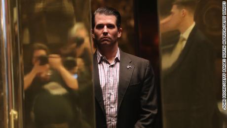 NEW YORK, NY - JANUARY 18:  Donald Trump Jr. arrives at Trump Tower on January 18, 2017 in New York City. President-elect Donald Trump is to be sworn in as the 45th President of the United States on January 20.  (Photo by John Moore/Getty Images)