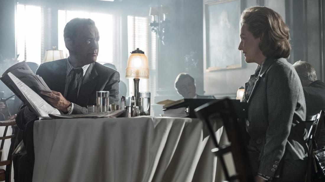 Tom Hanks and Meryl Streep star in Steven Spielberg&#39;s &#39;The Post.&#39; The political story about the publication of the Pentagon Papers scored six nominations, including best drama.