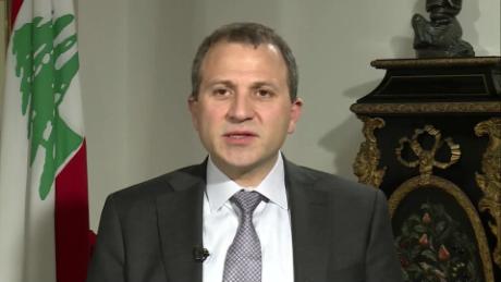 becky anderson Lebanese Foreign Minister Gebran Bassil jerusalem lebanon reaction_00011704