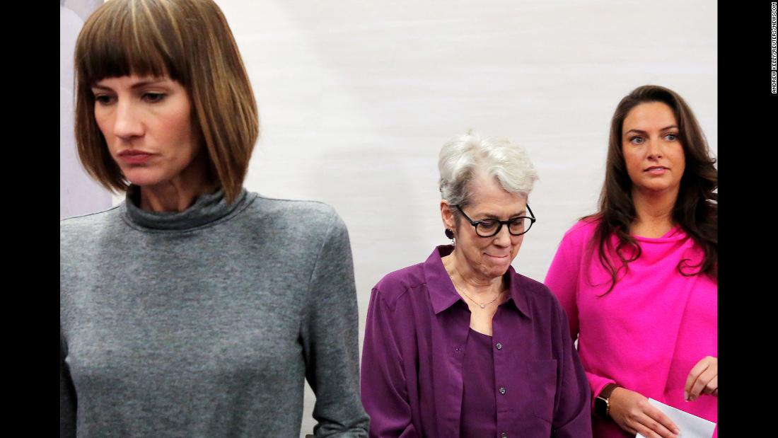 From left, Rachel Crooks, Jessica Leeds and Samantha Holvey leave a news conference in New York where &lt;a href=&quot;http://www.cnn.com/2017/12/11/politics/donald-trump-women-allegations/index.html&quot; target=&quot;_blank&quot;&gt;they publicly accused US President Donald Trump&lt;/a&gt; of sexual harassment and assault on Monday, December 11. White House press secretary Sarah Sanders said the allegations took place &quot;long before&quot; Trump was elected President and that he has &quot;addressed these accusations directly and denied all of these allegations.&quot;