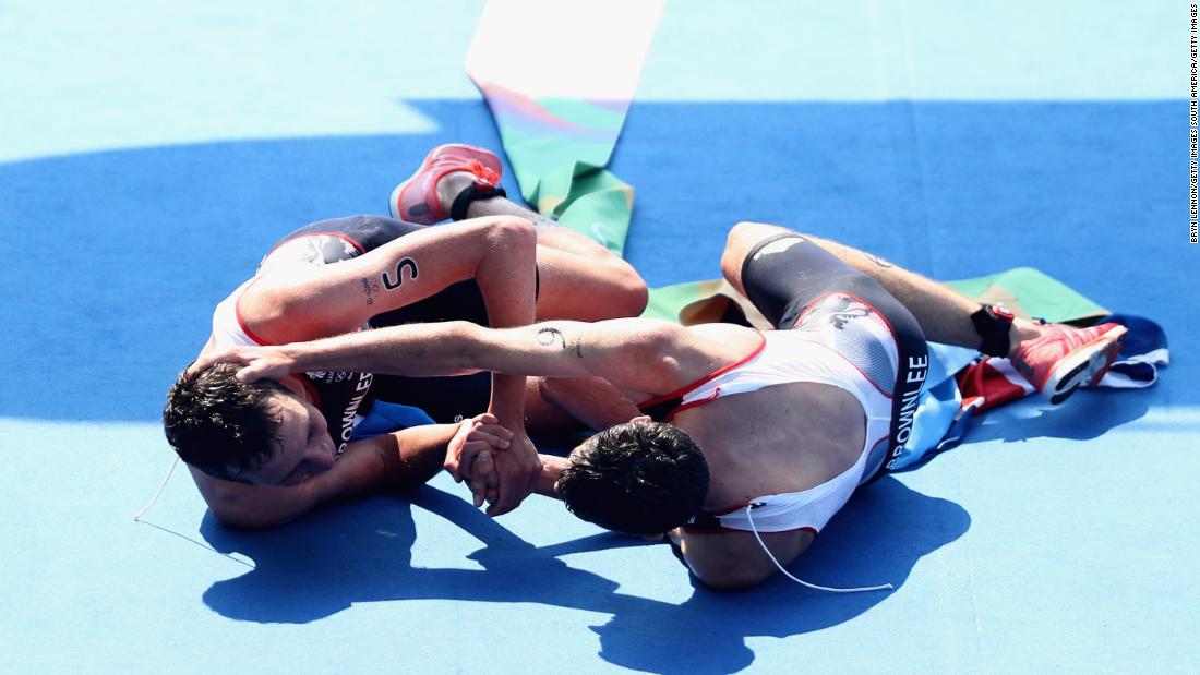 After crossing the line in Rio, the siblings embraced as they lapped up the enormity of the result.