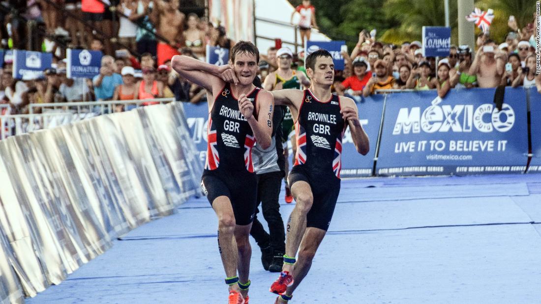 In September 2016, Britain&#39;s Brownlee brothers went viral after Alistair (left) carried an ailing Jonny over the line at the World Triathlon Championships in Mexico.