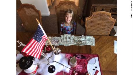Five-year-old Faye Segraves is raising money to help the children of fallen firefighters. 