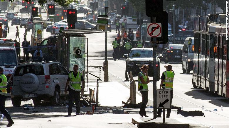 Car plows into crowd in Melbourne, 2 arrested