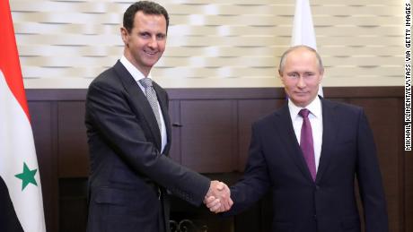 Syria&#39;s President Bashar al-Assad (L) has cemented his alliance with Russia&#39;s President Vladimir Putin.