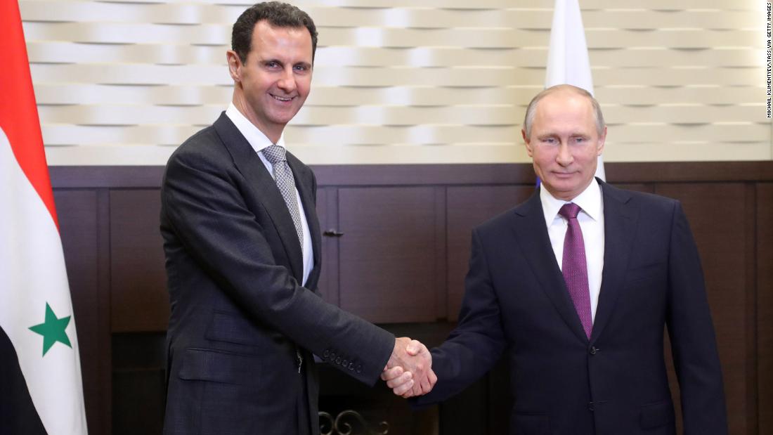 Syria&#39;s President Bashar al-Assad (L) has cemented his alliance with Russia&#39;s President Vladimir Putin.