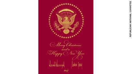 The Republican National Committee sent out President Donald Trump and first lady Melania Trump&#39;s Christmas card. 