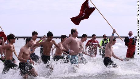 Polar Bear Plunges, like this one in Chicago, are fun (We think?) 