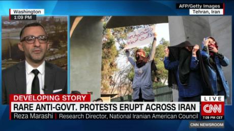 Protests continue for a third day in Iran