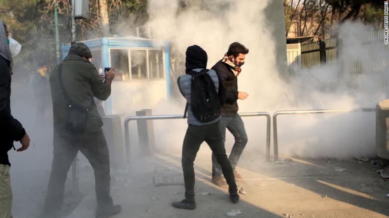 A demonstration at the University of Tehran on Saturday