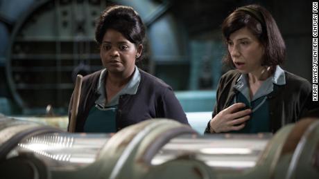 Sally Hawkins, right, is nominated for leading actress and Octavia Spencer, left, for supporting actress in &#39;The Shape of Water.&#39;