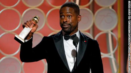 Sterling K. Brown accepts the award for best performance by an actor in a television series -- drama.