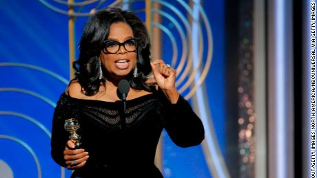 Oprah Winfrey accepts the 2018 Cecil B. DeMille Award onstage during the 75th Annual Golden Globe Awards.