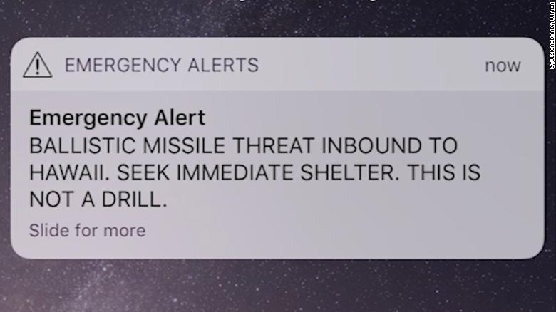 hawaii missle alert false alarm