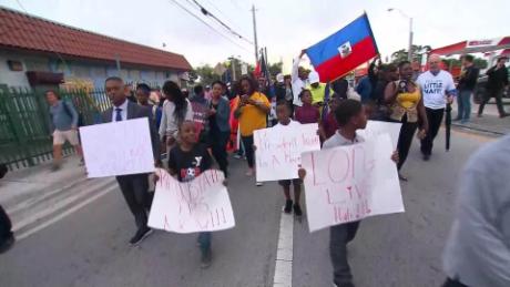 Haitians gather in Miami&#39;s Little Haiti neighborhood to remember earthquake victims. 