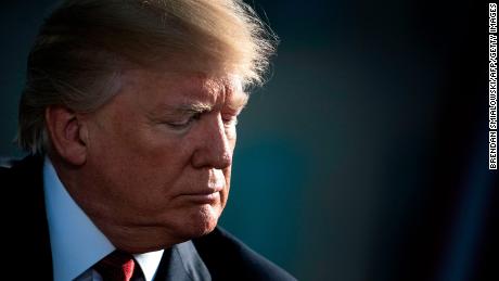 TOPSHOT - US President Donald Trump waits to speak during a memorial service at the Pentagon for the 9/11 terrorist attacks  September 11, 2017 in Washington, DC. / AFP PHOTO / Brendan Smialowski        (Photo credit should read BRENDAN SMIALOWSKI/AFP/Getty Images)