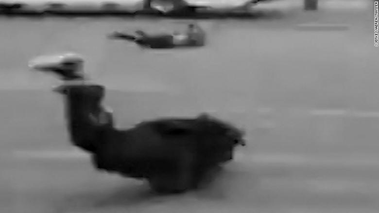 Windstorm sends pedestrians to the ground
