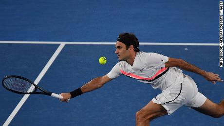 Roger Federer played under the lights Thursday. 