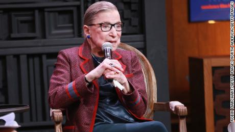 PARK CITY, UT - JANUARY 21:  Associate Justice of the Supreme Court of the United States Ruth Bader Ginsburg speaks during the Cinema Cafe with Justice Ruth Bader Ginsburg and Nina Totenberg during the 2018 Sundance Film Festival at Filmmaker Lodge on January 21, 2018 in Park City, Utah.  (Photo by Robin Marchant/Getty Images)