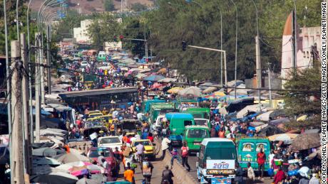 Bustling streets of Bamako, Mali. 