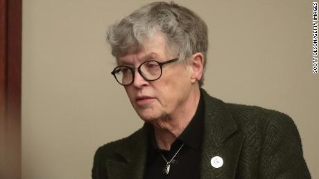 Lou Anna Simon attended the sentencing hearing for Larry Nassar, who was convicted of sexually assaulting seven girls.
