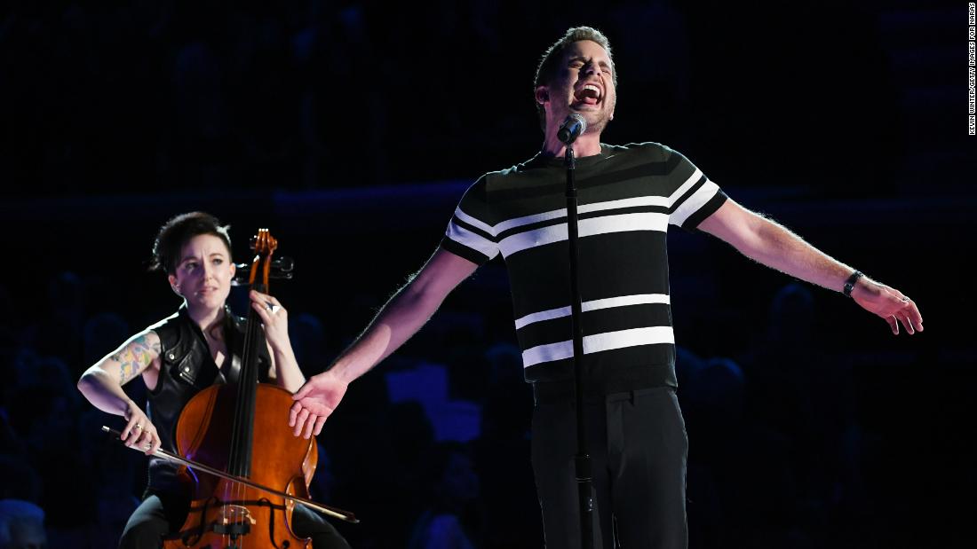 Actor Ben Platt, star of the Broadway musical &quot;Dear Evan Hansen, sings &quot;Somewhere.&quot;