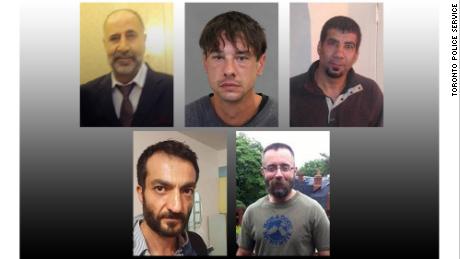 Five of the victims have been identified as, from top left, Majeed Kayhan, 58; Dean Lisowick, 47; Soroush Mahmudi, 50; Selim Esen, 44 and Andrew Kinsman, 49, according to Toronto Police Service.