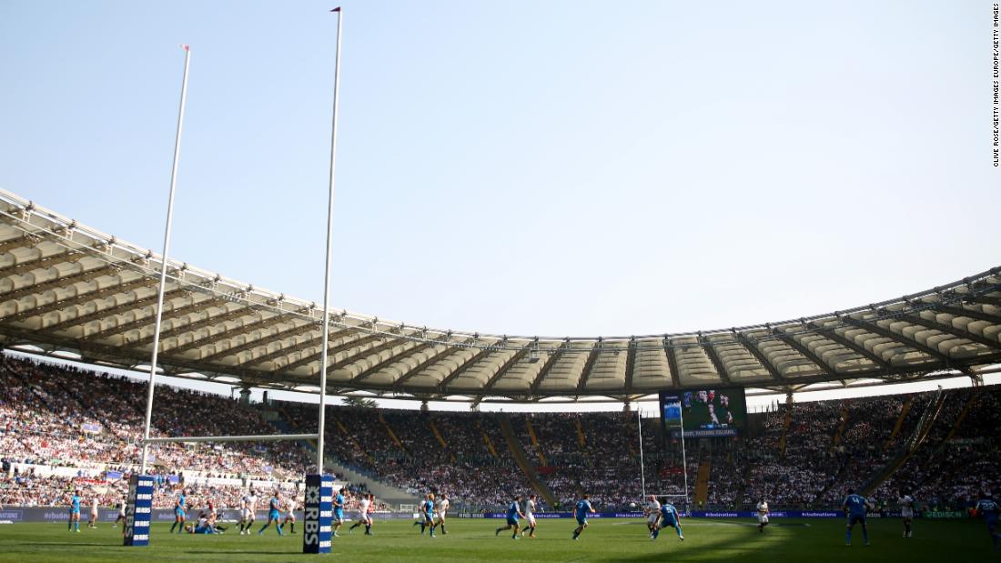 The 73,000-seat Stadio Olimpico in Rome is also home to football teams Lazio and AS Roma.