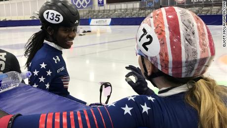 Maame&#39;s coach says her laugh and smile can uplift the entire team. 