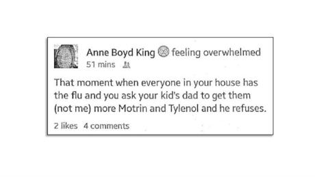 Anne King's Facebook post, as it appears in her civil complaint.