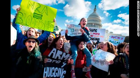 Student marchers call Washington&#39;s inaction on gun violence unacceptable    