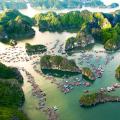 Lan Ha Bay is located east of Cat Ba Island and south of Ha Long Bay. The bay consists of about 400 large and small islands creating a huge picture depicting the scene. Here, you can visit the boat to play on the sand or swim in the sandy beach. In Lan Ha Bay there is Cai Beo floating village, where more than two hundred households live on the houses designed on buoys and the village has been explored by domestic and foreign archaeologists. Its existence for thousands of years.