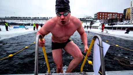 Ice swim racing is not for the faint of heart -- literally