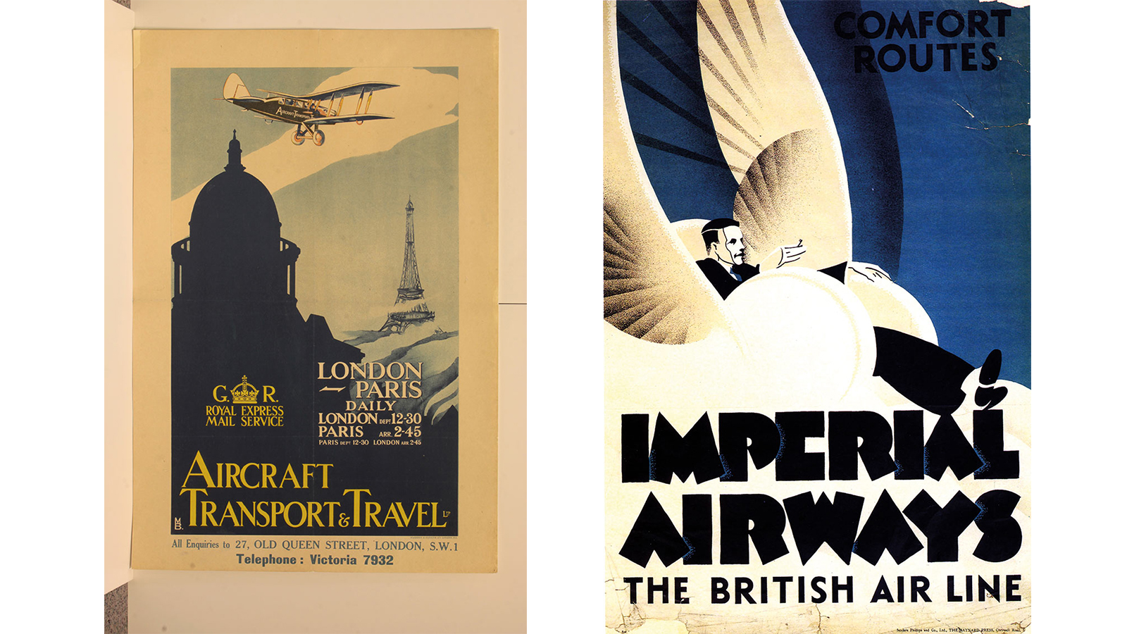 Vintage BOAC Flights to Britain and Europe Airline Poster Print A3/A4 