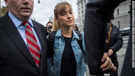 Allison Mack leaves U.S. District Court for the Eastern District of New York after a bail hearing on April 24