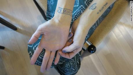 During her cancer fight, Erika and her twin sister got matching tatoos with one message: &quot;Be brave.&quot;